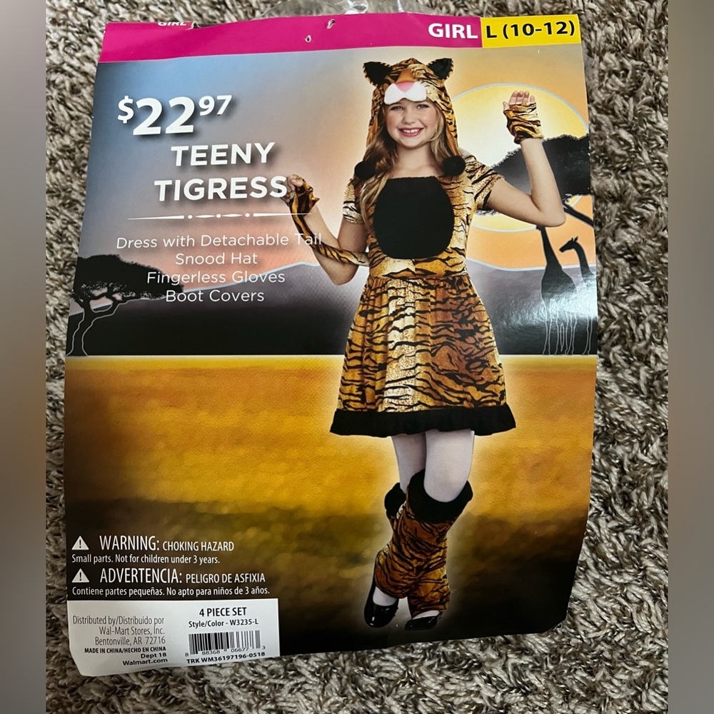 Girls Teeny Tiger Custome